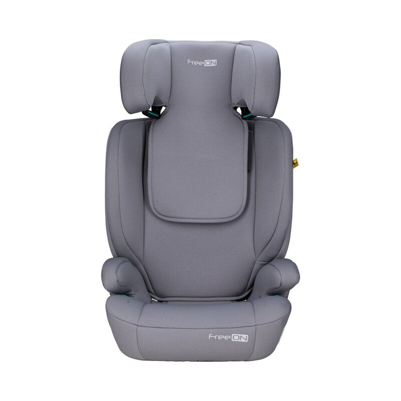 Scaun auto, FreeON, Vega, I-Size, Grupa 2/3, 100-150 cm, 4-12 ani, Cu husa detasabila, Cu cotiere, Cu tetiera reglabila 14 pozitii, Conform cu standardul european de securitate ECE R129, Gri