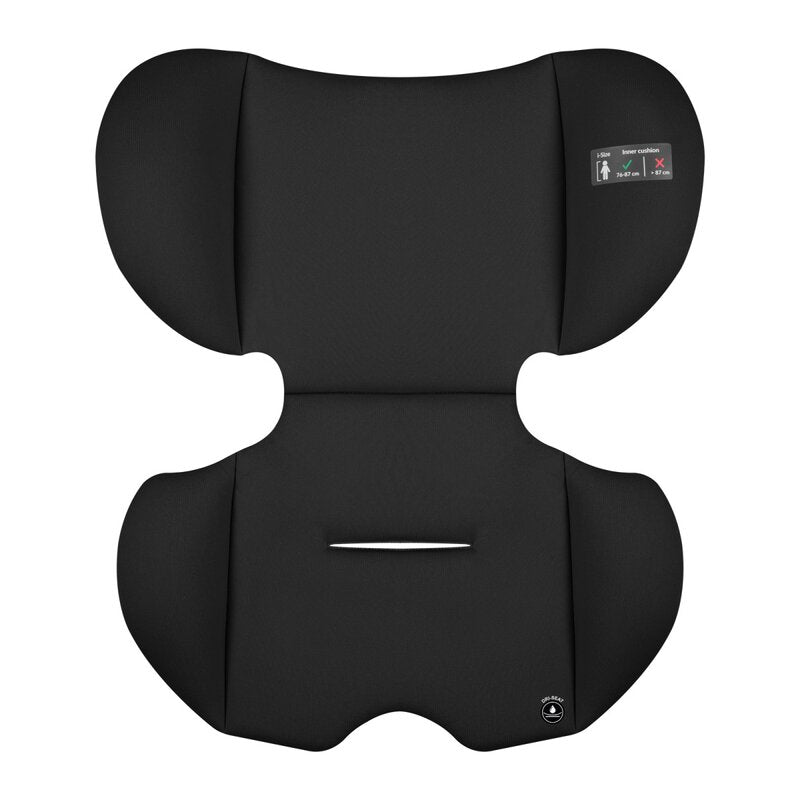 Scaun auto i-Size, Lionelo, Billy , 76 - 150 cm, 1/2/3, Isofix + top tether, Tetiera reglabila in 10 pozitii, Insertie ergonomica, Tapiterie lavabila, Testat la impact, Baza lata, Conform cu R129, Negru