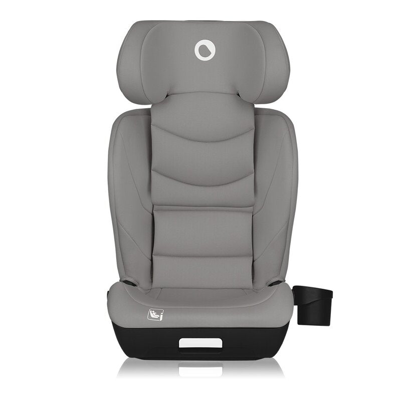 Scaun auto i-Size, Lionelo, Neal, Spatar reglabil in 4 pozitii, Tetiera in 10 pozitii, Suport sticla inclus, 15-36 Kg, 100-150 cm, Cu Isofix, Conform ECE R129, Gri