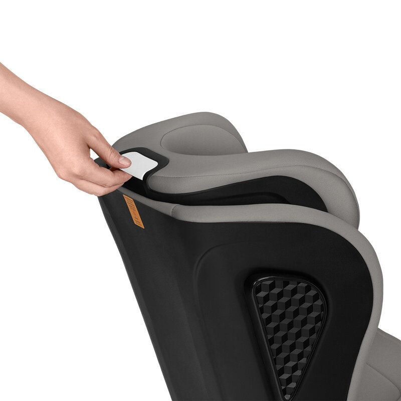 Scaun auto i-Size, Lionelo, Neal, Spatar reglabil in 4 pozitii, Tetiera in 10 pozitii, Suport sticla inclus, 15-36 Kg, 100-150 cm, Cu Isofix, Conform ECE R129, Gri