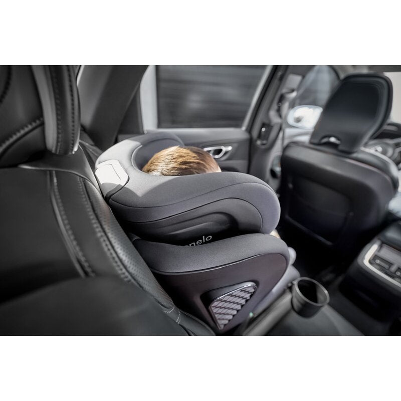 Scaun auto i-Size, Lionelo, Neal, Spatar reglabil in 4 pozitii, Tetiera in 10 pozitii, Suport sticla inclus, 15-36 Kg, 100-150 cm, Cu Isofix, Conform ECE R129, Albastru
