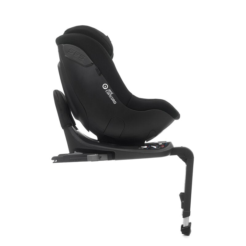 Scaun auto, Jane, Iflow I-Size, Rotire 360 grade, 40 - 105 cm, Cu Isofix si picior stabilizator, Protectie superioara in caz de impact lateral - SPS, Conform cu standardul european de securitate ECE R129, Matt Black