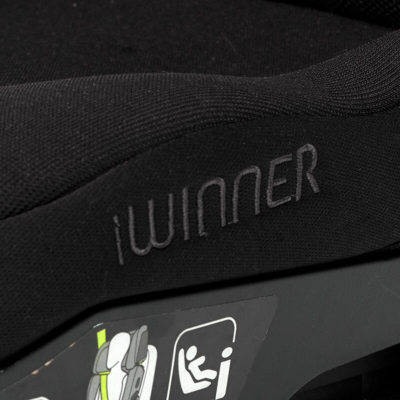 Scaun auto, Jane, iWinner, I-Size, 100-150 cm, 4-12 ani, Cu isofix, Conform cu ECE R129, Design sport, Matt Black