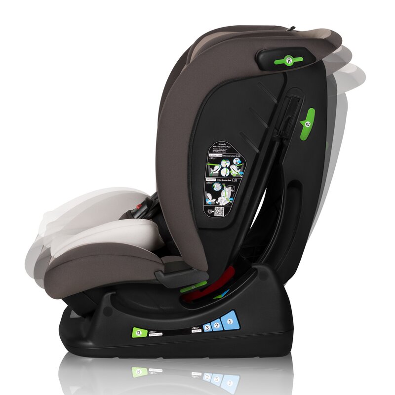 Scaun auto, Lionelo, Aart i-Size, Cu spatar inclinabil in 4 pozitii, Cu tetiera reglabila in 13 pozitii, 0-36 Kg, 40-150 cm, Cu centura siguranta in 3 puncte, Conform cu ECE R129/03, Bej