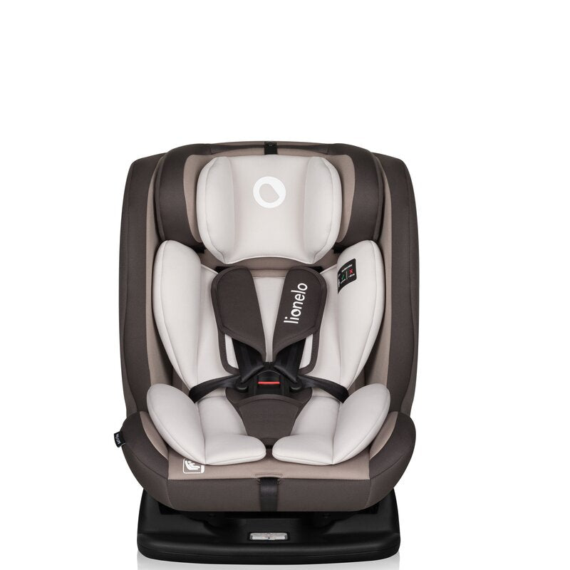 Scaun auto, Lionelo, Aart i-Size, Cu spatar inclinabil in 4 pozitii, Cu tetiera reglabila in 13 pozitii, 0-36 Kg, 40-150 cm, Cu centura siguranta in 3 puncte, Conform cu ECE R129/03, Bej