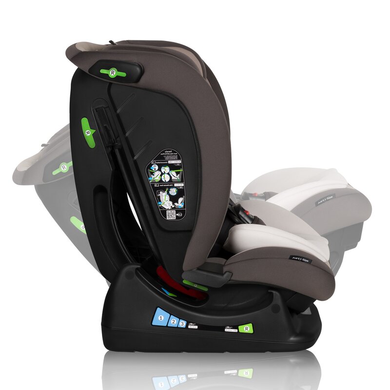 Scaun auto, Lionelo, Aart i-Size, Cu spatar inclinabil in 4 pozitii, Cu tetiera reglabila in 13 pozitii, 0-36 Kg, 40-150 cm, Cu centura siguranta in 3 puncte, Conform cu ECE R129/03, Bej