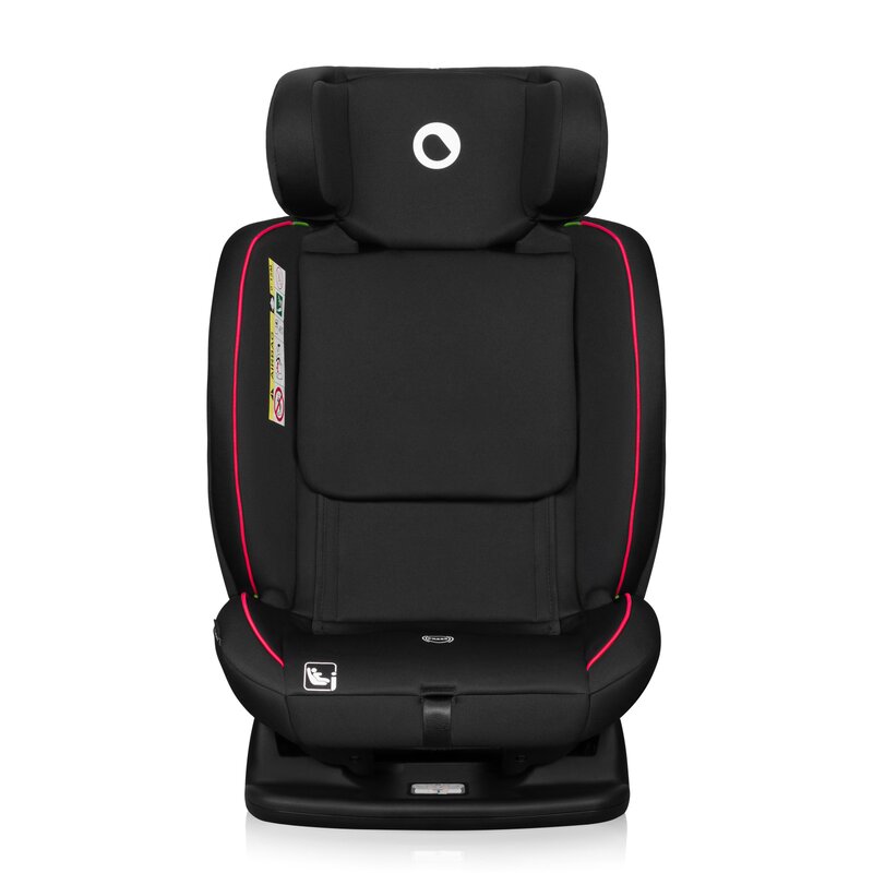 Scaun auto, Lionelo, Aart i-Size, Cu spatar inclinabil in 4 pozitii, Cu tetiera reglabila in 13 pozitii, 0-36 Kg, 40-150 cm, Cu centura siguranta in 3 puncte, Conform cu ECE R129/03, Negru/Rosu
