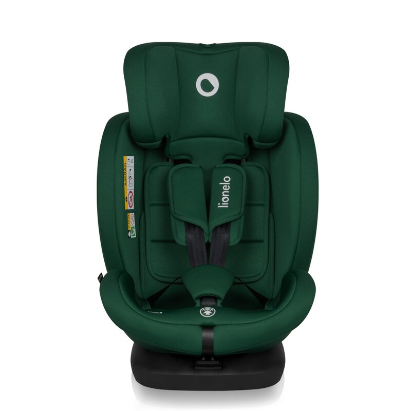 Scaun auto, Lionelo, Bastiaan i-Size, 4 in 1, Protectie laterala, Cu spatar inclinabil in 4 pozitii, Cu tetiera reglabila in 7 pozitii, Rotire 360 grade, Top Tether, 0-36 Kg, 40-150 cm, Cu Isofix, Conform cu ECE R129/03, Verde