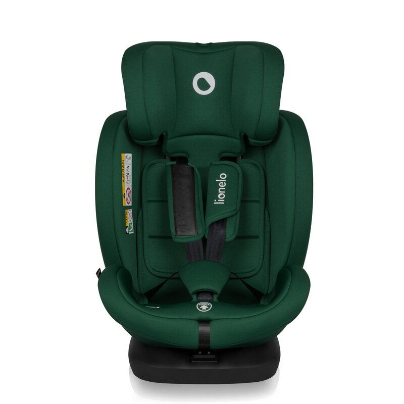 Scaun auto, Lionelo, Bastiaan i-Size, 4 in 1, Protectie laterala, Cu spatar inclinabil in 4 pozitii, Cu tetiera reglabila in 7 pozitii, Rotire 360 grade, Top Tether, 0-36 Kg, 40-150 cm, Cu Isofix, Conform cu ECE R129/03, Verde