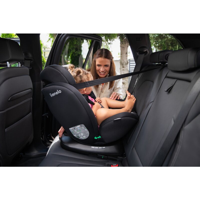 Scaun auto, Lionelo, Bastiaan i-Size, 4 in 1, Protectie laterala, Cu spatar inclinabil in 4 pozitii, Cu tetiera reglabila in 7 pozitii, Rotire 360 grade, Top Tether, 0-36 Kg, 40-150 cm, Cu Isofix, Conform cu ECE R129/03, Albastru Indigo