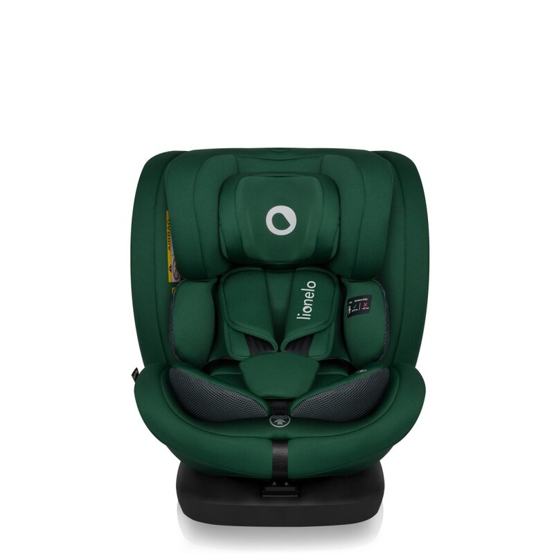 Scaun auto, Lionelo, Bastiaan i-Size, 4 in 1, Protectie laterala, Cu spatar inclinabil in 4 pozitii, Cu tetiera reglabila in 7 pozitii, Rotire 360 grade, Top Tether, 0-36 Kg, 40-150 cm, Cu Isofix, Conform cu ECE R129/03, Verde