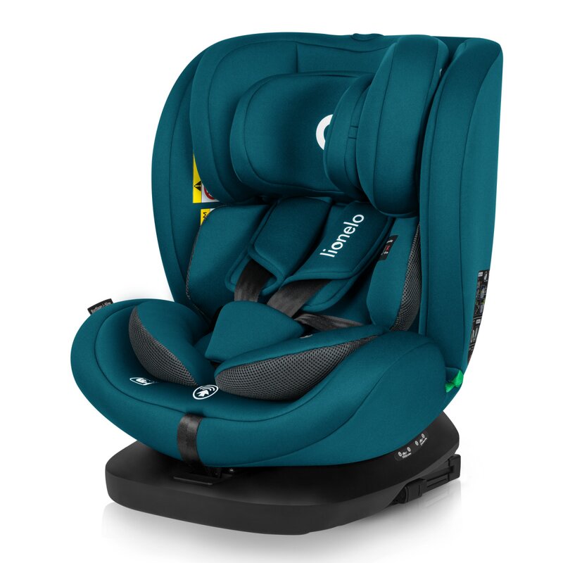 Scaun auto, Lionelo, Bastiaan i-Size, 4 in 1, Protectie laterala, Cu spatar inclinabil in 4 pozitii, Cu tetiera reglabila in 7 pozitii, Rotire 360 grade, Top Tether, 0-36 Kg, 40-150 cm, Cu Isofix, Conform cu ECE R129/03, Albastru Indigo