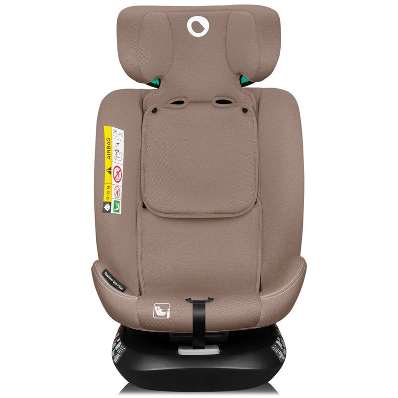 Scaun auto, Lionelo, Bastiaan One i-Size, 4 in 1, Protectie laterala, Cu spatar inclinabil in 4 pozitii, Cu tetiera reglabila in 13 pozitii, Rotire 360 grade, Top Tether, 0-36 Kg, 40-150 cm, Cu Isofix, Conform cu ECE R129, Bej