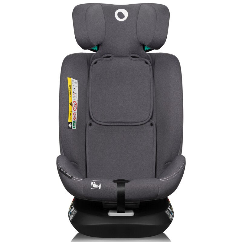 Scaun auto, Lionelo, Bastiaan One i-Size, 4 in 1, Protectie laterala, Cu spatar inclinabil in 4 pozitii, Cu tetiera reglabila in 13 pozitii, Rotire 360 grade, Top Tether, 0-36 Kg, 40-150 cm, Cu Isofix, Conform cu ECE R129, Gri