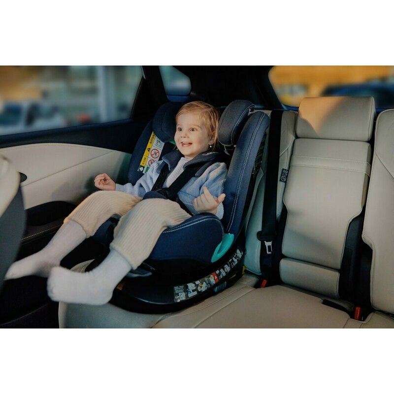Scaun auto, Lionelo, Bastiaan One i-Size, 4 in 1, Protectie laterala, Cu spatar inclinabil in 4 pozitii, Cu tetiera reglabila in 13 pozitii, Rotire 360 grade, Top Tether, 0-36 Kg, 40-150 cm, Cu Isofix, Conform cu ECE R129, Roz