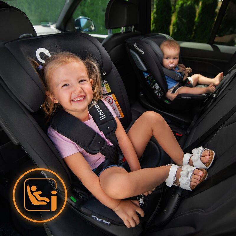 Scaun auto, Lionelo, Bastiaan RWF i-Size, Pozitie de somn, Protectie laterala, Rotire 360 grade, 0-36 Kg, Cu Isofix si Centura Top Tether, Conform cu standardul european de securitate ECE R129, Rosu