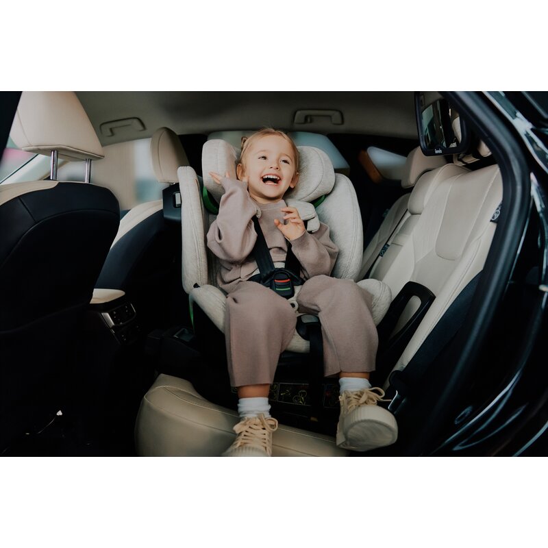 Scaun auto, Lionelo, Harmony i-Size, Rotire 360 grade, Protectie laterala, Cu spatar reglabil in 5 pozitii, Cu tetiera reglabila in 12 pozitii, 0-36 Kg, 40-150 cm, Cu Isofix, Husa din bambus, Conform cu ECE R129, Negru