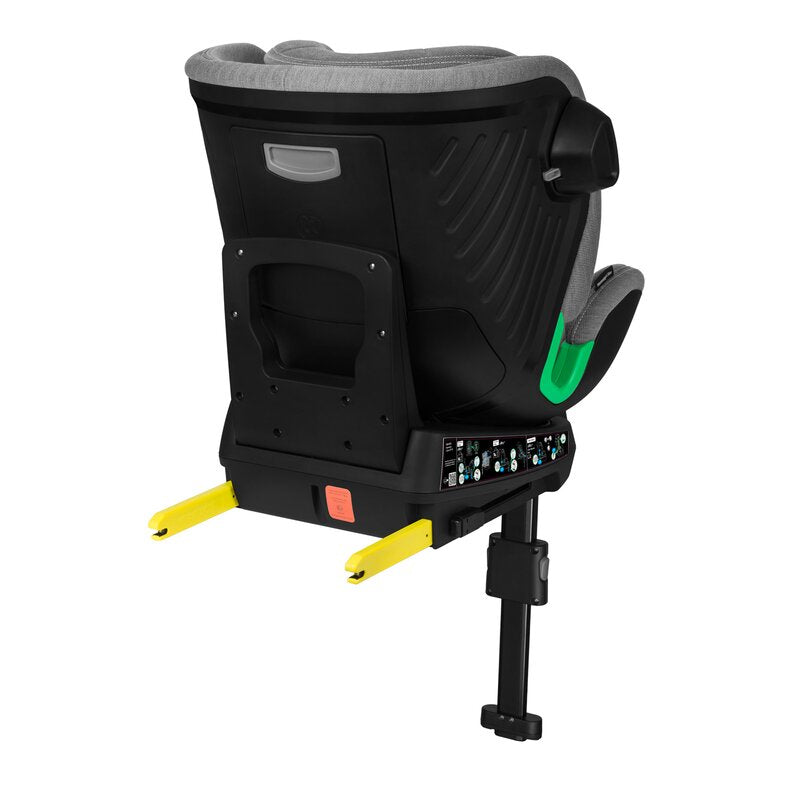 Scaun auto, Lionelo, Harmony i-Size, Rotire 360 grade, Protectie laterala, Cu spatar reglabil in 5 pozitii, Cu tetiera reglabila in 12 pozitii, 0-36 Kg, 40-150 cm, Cu Isofix, Husa din bambus, Conform cu ECE R129, Gri deschis
