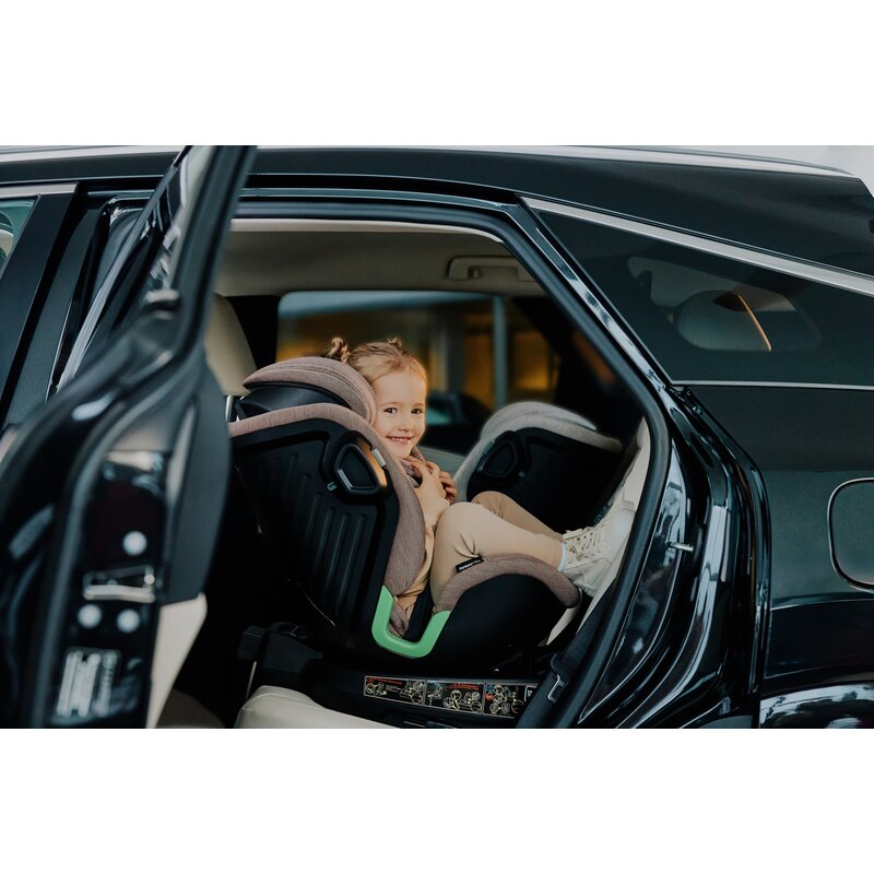 Scaun auto, Lionelo, Harmony i-Size, Rotire 360 grade, Protectie laterala, Cu spatar reglabil in 5 pozitii, Cu tetiera reglabila in 12 pozitii, 0-36 Kg, 40-150 cm, Cu Isofix, Husa din bambus, Conform cu ECE R129, Negru