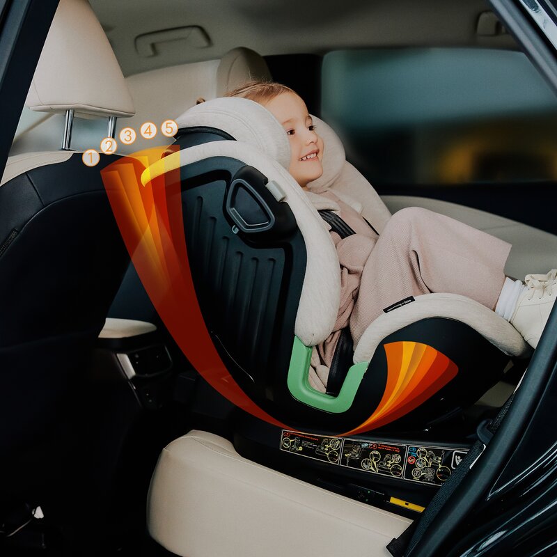 Scaun auto, Lionelo, Harmony i-Size, Rotire 360 grade, Protectie laterala, Cu spatar reglabil in 5 pozitii, Cu tetiera reglabila in 12 pozitii, 0-36 Kg, 40-150 cm, Cu Isofix, Husa din bambus, Conform cu ECE R129, Negru