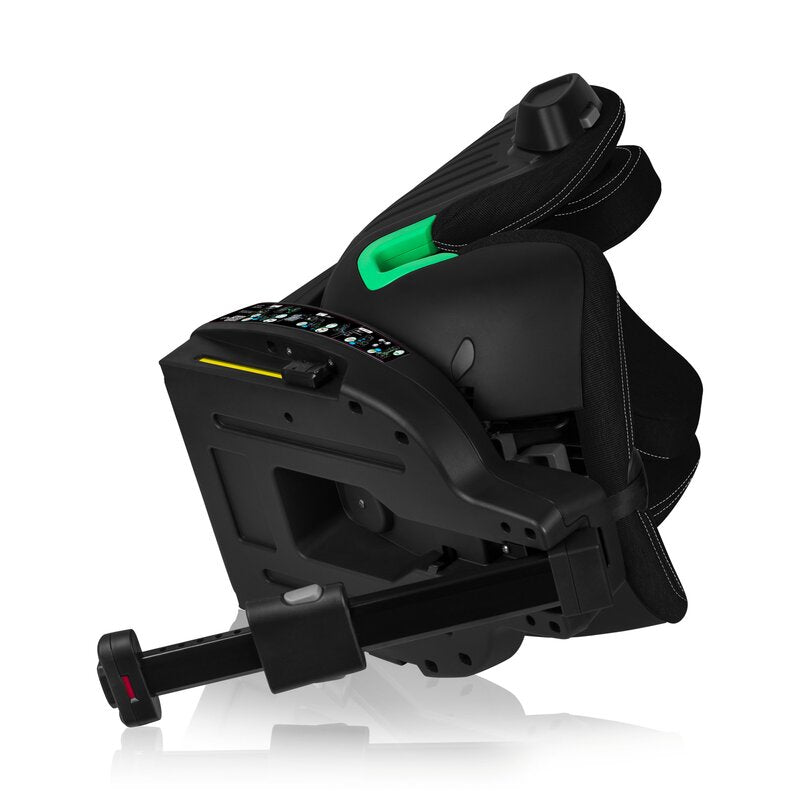 Scaun auto, Lionelo, Harmony i-Size, Rotire 360 grade, Protectie laterala, Cu spatar reglabil in 5 pozitii, Cu tetiera reglabila in 12 pozitii, 0-36 Kg, 40-150 cm, Cu Isofix, Husa din bambus, Conform cu ECE R129, Negru