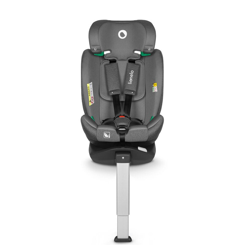 Scaun auto, Lionelo, i-Size Braam, 0-36 Kg, 40-150 cm, Cu isofix si picior de fixare, Protectie laterala, Rotire 360 grade, Ajustare spatar in 5 pozitii, Tetiera reglabila in 14 trepte, Conform cu standardul european de securitate R129, Gri