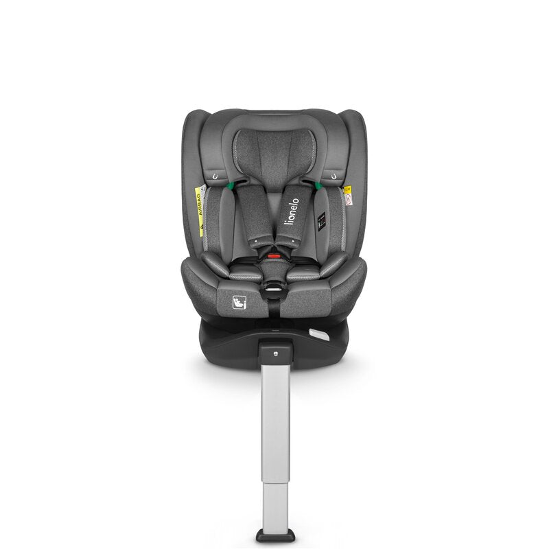 Scaun auto, Lionelo, i-Size Braam, 0-36 Kg, 40-150 cm, Cu isofix si picior de fixare, Protectie laterala, Rotire 360 grade, Ajustare spatar in 5 pozitii, Tetiera reglabila in 14 trepte, Conform cu standardul european de securitate R129, Gri