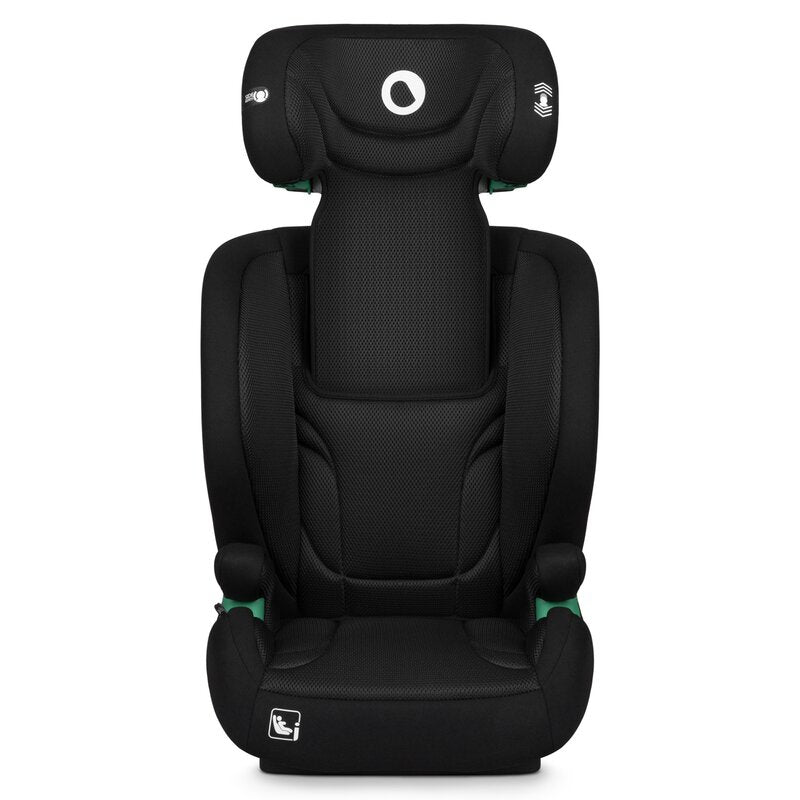 Scaun auto, Lionelo, i-Size Igo, 100- 150 cm, Cu isofix, Protectie laterala, Ajustare spatar in 2 pozitii, Tetiera Tri-Guard reglabila in 11 pozitii, Conform cu standardul european de securitate R129, Negru