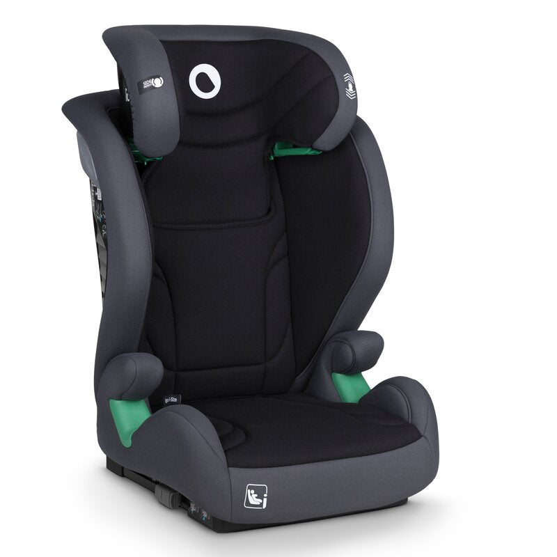 Scaun auto, Lionelo, i-Size Igo, 100- 150 cm, Cu isofix, Protectie laterala, Ajustare spatar in 2 pozitii, Tetiera Tri-Guard reglabila in 11 pozitii, Conform cu standardul european de securitate R129, Gri