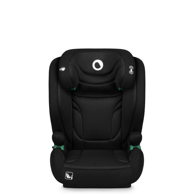 Scaun auto, Lionelo, i-Size Igo, 100- 150 cm, Cu isofix, Protectie laterala, Ajustare spatar in 2 pozitii, Tetiera Tri-Guard reglabila in 11 pozitii, Conform cu standardul european de securitate R129, Negru