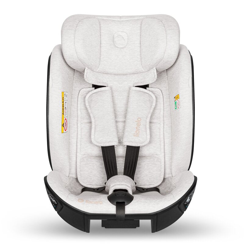 Scaun auto, Lionelo, Moxie Next, i-Size, 40-105 cm, Tetiera reglabila pe 8 trepte, Inclinare spatar in 5 pozitii, Carcasa ventilata, Din bambus, Protectie avansata, Husa detasabila, Conform cu R129, Bej