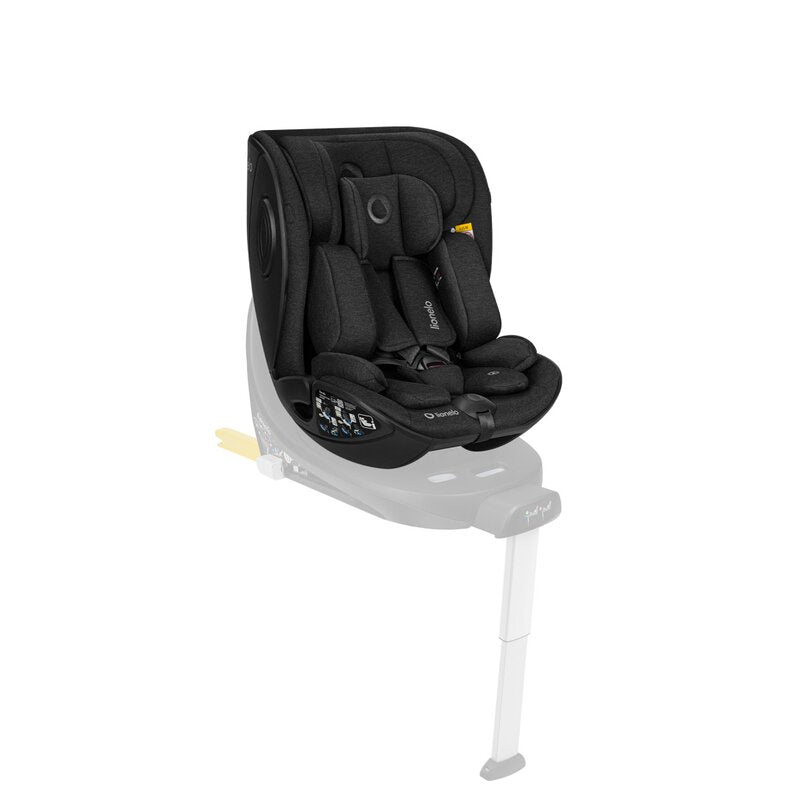 Scaun auto, Lionelo, Moxie Next, i-Size, 40-105 cm, Tetiera reglabila pe 8 trepte, Inclinare spatar in 5 pozitii, Carcasa ventilata, Din bambus, Protectie avansata, Husa detasabila, Conform cu R129, Negru