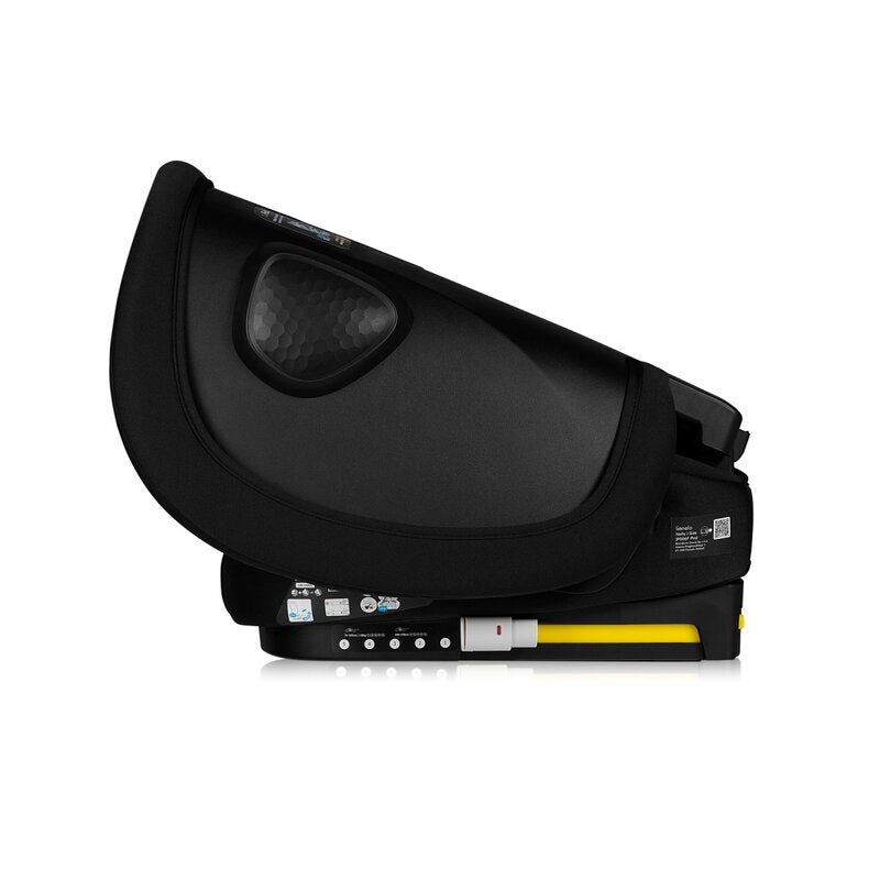 Scaun auto pliabil, Lionelo, Nelly, i-Size, 76- 150 cm, Tetiera reglabila in 15 pozitii, Spatar reglabil in 4 pozitii, Sisteme de fixare Isofix si Top Tether, Sezut lat si confortabil, Conform cu ECE R129, Negru