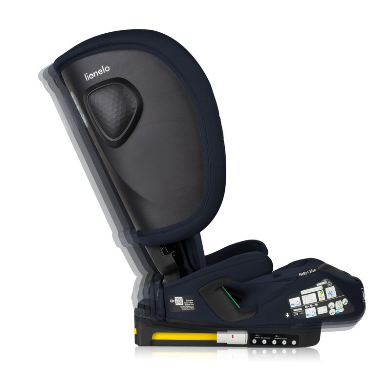 Scaun auto pliabil, Lionelo, Nelly, i-Size, 76- 150 cm, Tetiera reglabila in 15 pozitii, Spatar reglabil in 4 pozitii, Sisteme de fixare Isofix si Top Tether, Sezut lat si confortabil, Conform cu ECE R129, Albastru