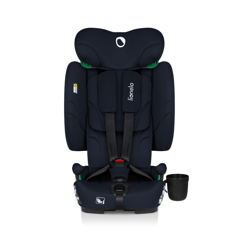 Scaun auto pliabil, Lionelo, Nelly, i-Size, 76- 150 cm, Tetiera reglabila in 15 pozitii, Spatar reglabil in 4 pozitii, Sisteme de fixare Isofix si Top Tether, Sezut lat si confortabil, Conform cu ECE R129, Albastru