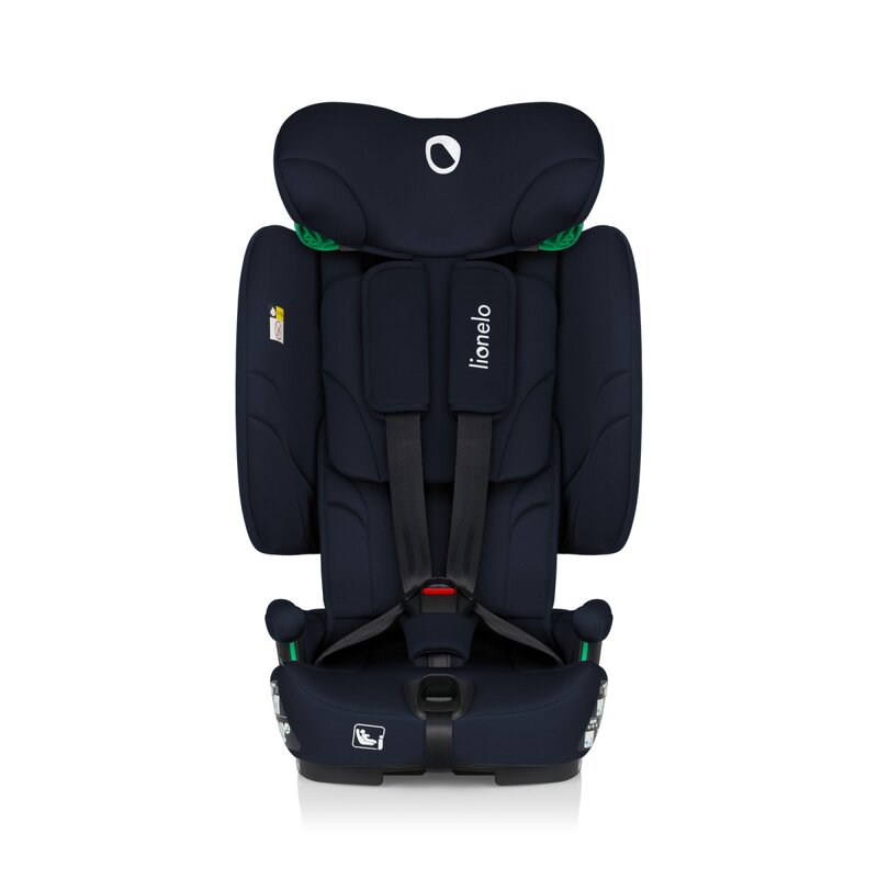 Scaun auto pliabil, Lionelo, Nelly, i-Size, 76- 150 cm, Tetiera reglabila in 15 pozitii, Spatar reglabil in 4 pozitii, Sisteme de fixare Isofix si Top Tether, Sezut lat si confortabil, Conform cu ECE R129, Albastru