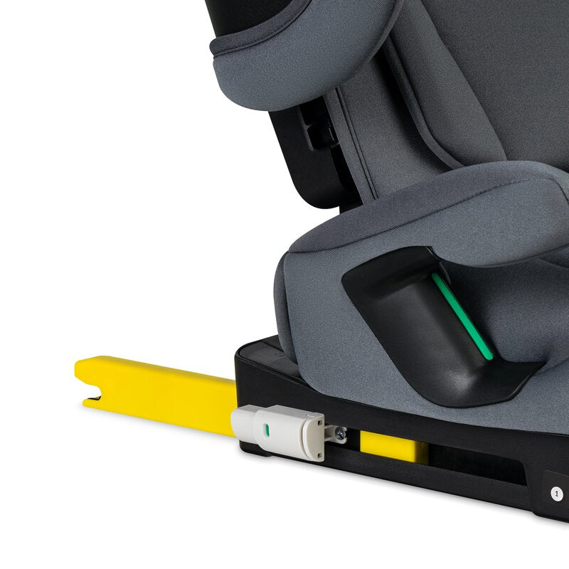 Scaun auto pliabil, Lionelo, Orin, i-Size, 100-150 cm, Tetiera reglabila in 14 pozitii, Spatar in 4 pozitii, Isofix+Top Tether, Sezut ergonomic, Husa transport, Suport sticla, Gri Grafit