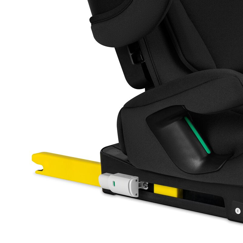Scaun auto pliabil, Lionelo, Orin, i-Size, 100-150 cm, Tetiera reglabila in 14 pozitii, Spatar in 4 pozitii, Isofix+Top Tether, Sezut ergonomic, Husa transport, Suport sticla, Negru Carbon