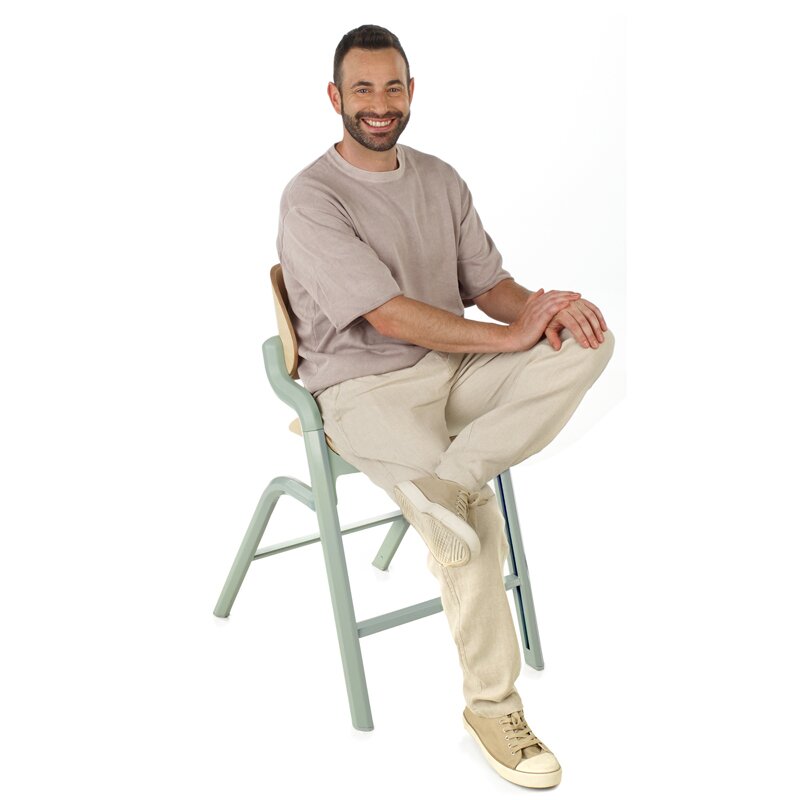 Scaun de masa multifunctional Noah, Jane, De la 6 luni la adult, Din lemn fag, Greutate maxima 100 Kg, Mist