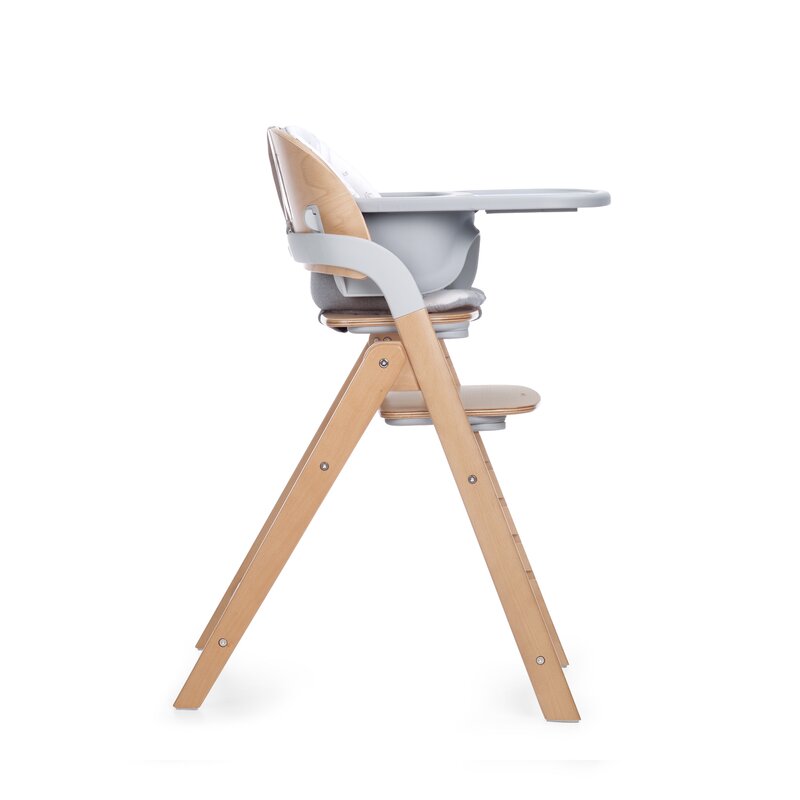 Scaun de masa multifunctional pliabil, Jane, Forest, De la 6 luni la adult, Din lemn fag, Greutate maxima 100 Kg, Mist
