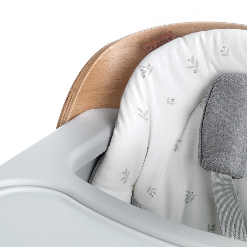 Scaun de masa multifunctional pliabil, Jane, Forest, De la 6 luni la adult, Din lemn fag, Greutate maxima 100 Kg, Sage