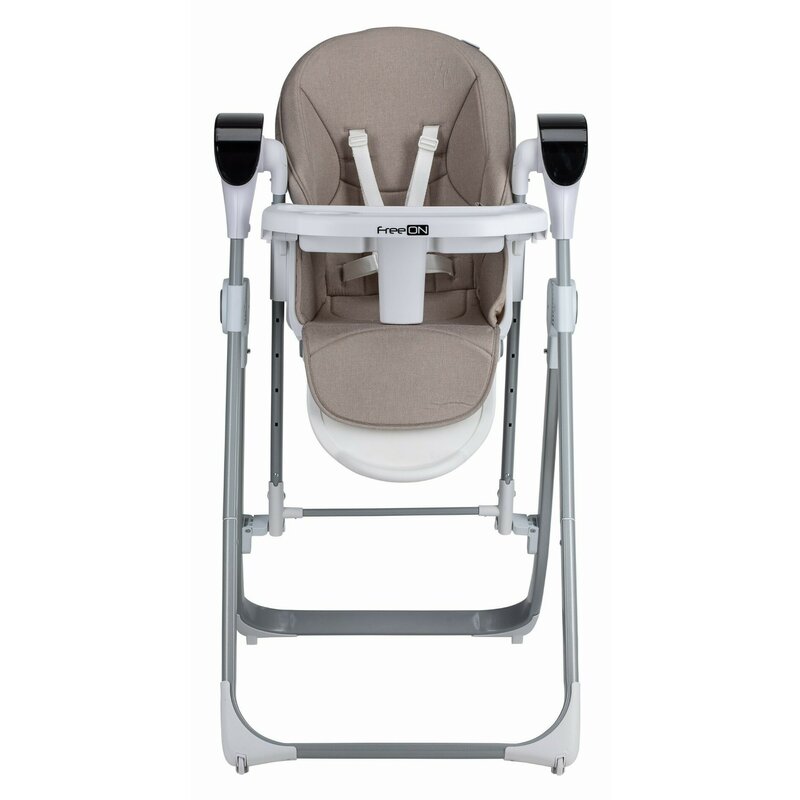 Scaun de masa si balansoar, FreeON, Oli Deluxe, 2 in 1, Transformabil, Multifunctional, Cu melodii de leagan, 0 luni+, Beige