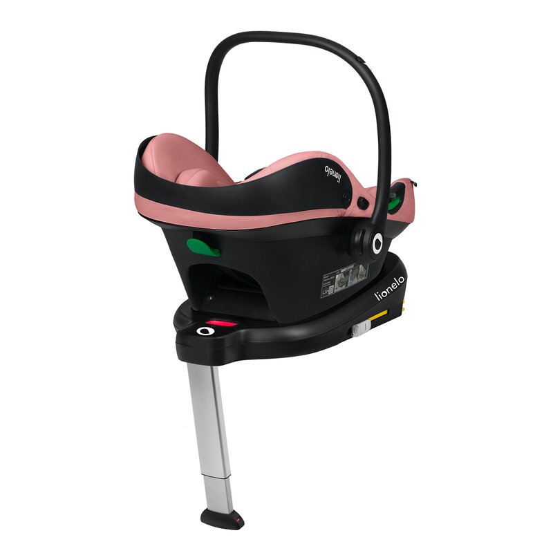 Scoica auto, Lionelo, i-Size Astrid, 0-13 Kg, 40-87 cm, Cu maner si capotina reglabile, Cu protectie laterala avansata, Salteluta confortabila, Testat ADAC, Conform cu standardul european de securitate R129, Roz