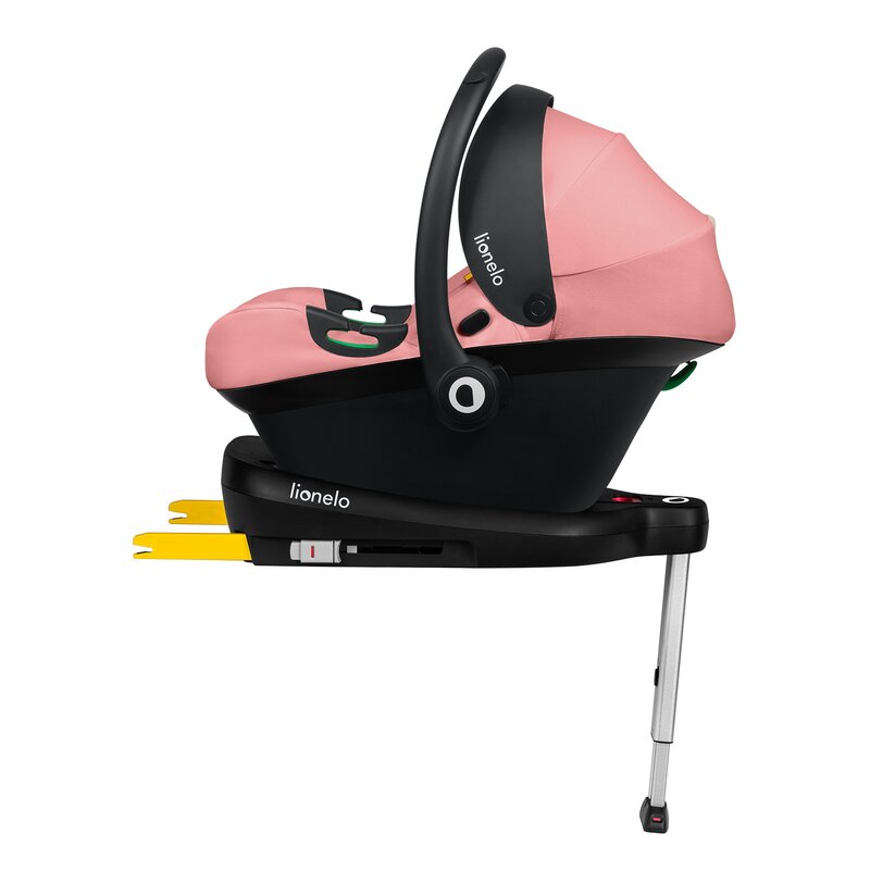 Scoica auto, Lionelo, i-Size Astrid, 0-13 Kg, 40-87 cm, Cu maner si capotina reglabile, Cu protectie laterala avansata, Salteluta confortabila, Testat ADAC, Conform cu standardul european de securitate R129, Roz
