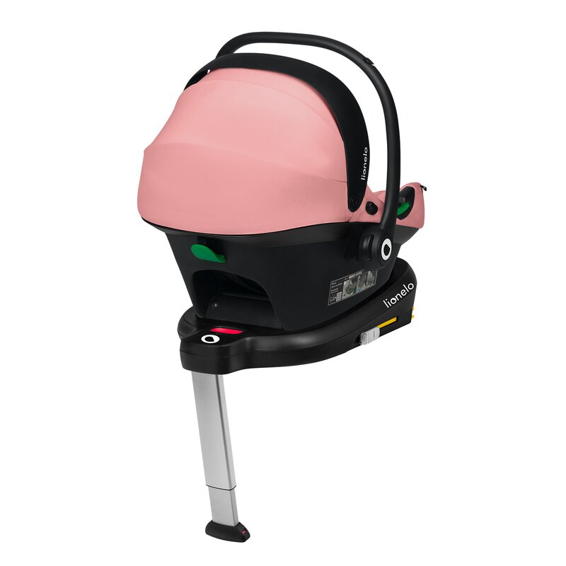 Scoica auto, Lionelo, i-Size Astrid, 0-13 Kg, 40-87 cm, Cu maner si capotina reglabile, Cu protectie laterala avansata, Salteluta confortabila, Testat ADAC, Conform cu standardul european de securitate R129, Roz