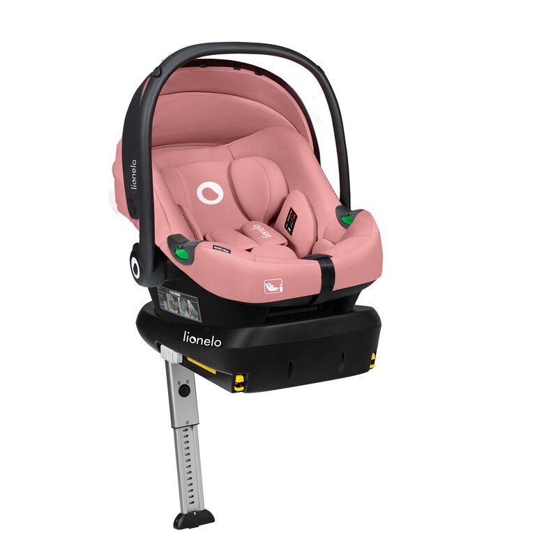 Scoica auto, Lionelo, i-Size Astrid, 0-13 Kg, 40-87 cm, Cu maner si capotina reglabile, Cu protectie laterala avansata, Salteluta confortabila, Testat ADAC, Conform cu standardul european de securitate R129, Roz