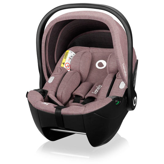 Scoica auto, Lionelo, Moxie, i-Size, 40-87 cm, Tetiera reglabila, intarita cu spuma de memorie, Carcasa ventilata, Din bambus, Protectie avansata, Conform cu R129, Mov