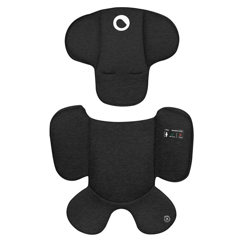 Scoica auto, Lionelo, Moxie, i-Size, Include baza rotativa 360 cu picior de fixare, 40-87 cm, Tetiera reglabila, intarita cu spuma de memorie, Carcasa ventilata, Din bambus, Protectie avansata, Conform R129, Negru