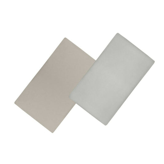 Set cearceafuri cu elastic, Lionelo, Pentru patuturi 120 x 60 cm, Pentru saltele de max. 10 cm inaltime, Din bambus, Usor de spalat, 30 grade, Fara calcare, Ecologic, Alb/Bej