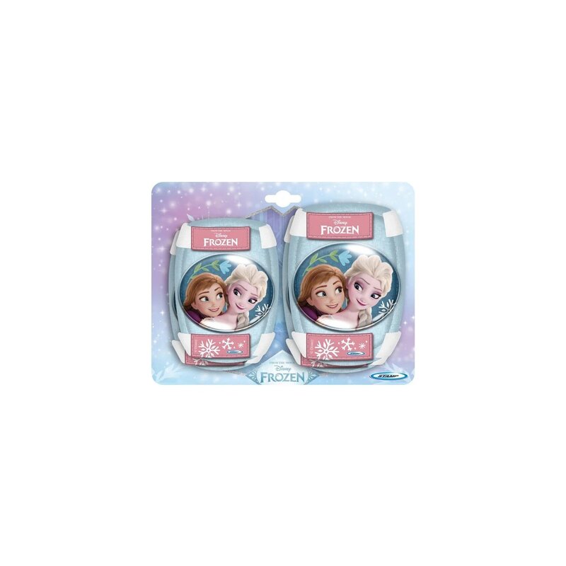 Set protectii cotiere si genunchiere pentru copii, Stamp, Disney, Frozen, Marime universala, Potrivite pentru role, trotineta sau patine, Albastru